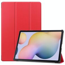 Per Samsung Galaxy Tab S8 + / TAB S8 PLUS / TAB S7 FE / TAB S7 + Custer Smart PU Custodia in pelle PU Smart con funzione Sleep / Wake-up e supporto a 3 volte (rosso)