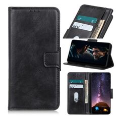 Per Alcatel 1SE 2020 Mirren Crazy Horse Texture Custodia in pelle con vibrazione orizzontale con supporto, slot per schede e portafoglio (nero)
