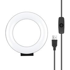 Pulluz 4,7 pollici 12 cm Superficie curva Superficie USB Bianco LED LED Ring Selfie Beauty Vlogging Photography Video Lights (Nero)