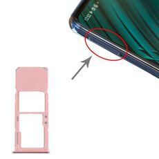 Vassoio per scheda SIM per Samsung Galaxy A51 + vassoio per scheda Micro SD (rosa)