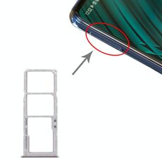 Per Samsung Galaxy A51 / A515 Vassoio scheda SIM + Vassoio scheda SIM + Vassoio scheda micro SD (Argento)