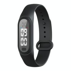 Q2 Braccialetto repellente per zanzare elettronico ad ultrasuoni da esterno, supporto per modalità a tre marce e visualizzazione del tempo (nero)