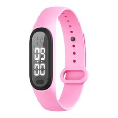 Q2 braccialetto elettronico repellente per zanzare ad ultrasuoni per esterni, supporto per modalità a tre marce e visualizzazione del tempo (rosa)