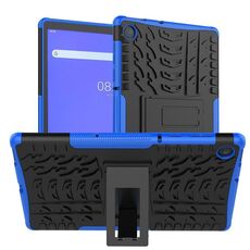 Per Lenovo Tab M10 Plus TB-X606F Custodia protettiva antiurto per pneumatici TPU + PC con supporto (blu)