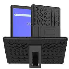 Per Lenovo Tab M10 Plus TB-X606F Custodia protettiva antiurto per pneumatici TPU + PC con supporto (nero)
