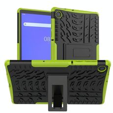 Per Lenovo Tab M10 Plus TB-X606F Custodia protettiva antiurto per pneumatici TPU + PC con supporto (verde)