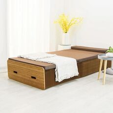 Letto singolo pieghevole creativo, dimensioni: larghezza: 200x90 cm (marrone)