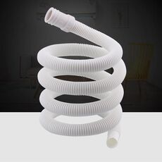 2 pezzi tubo di scarico in plastica con tubo di scarico in plastica da 18 mm con morsetto per lavatrice / condizionatore d'aria semiautomatico, dimensioni: 3 m di lunghezza