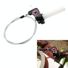 Moto fuoristrada modificato Maniglia 22mm Morsetto acceleratore Impugnatura Grande coppia Acceleratore acceleratore visivo olio per con cavo (rosso con cavo acceleratore argento)