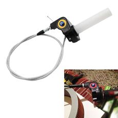 Moto fuoristrada modificato Maniglia 22mm Morsetto dell'acceleratore Impugnatura Grande coppia Acceleratore visivo olio per con cavo (oro con cavo dell'acceleratore argento)