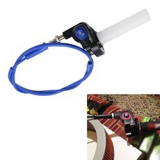 Motocicletta fuoristrada modificata Maniglia 22mm Morsetto acceleratore Impugnatura Grande coppia Acceleratore acceleratore visivo olio per cavo (blu con cavo dell'acceleratore blu)