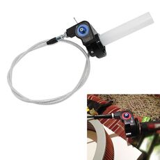 Moto fuoristrada modificato Maniglia 22mm Morsetto acceleratore Impugnatura Grande coppia Acceleratore acceleratore visivo olio per con cavo (blu con cavo acceleratore argento)