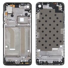 Piastra cornice cornice LCD alloggiamento anteriore per Motorola Moto One Vision (nero)