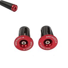 8 pz Meroca Mountain Bike Bike Blocco Blocco Bar Plug Road Bike Bicycle Bar Plug End Cover, Colore: rosso