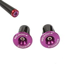 8 pz Meroca Mountain Mountain Bike Block Blocco Bar Plug Road Bike Bicycle Bar Plug End Cover, Colore: viola