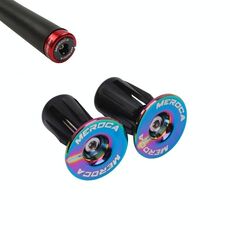 8 Pz Meroca Mountain Bike Bike Blocco Blocco Bar Plug Road Bike Bicycle Bar Plug End Cover, Colore: Electroplating Colorato