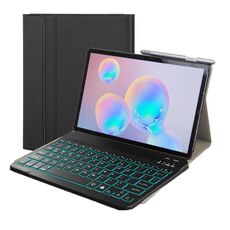ST500 per Samsung Galaxy Tab A7 T500 / T505 10,4 pollici 2020 Custodia in pelle con tastiera Bluetooth rimovibile ultrasottile con supporto, funzione sleep e retroilluminazione (nero)