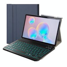ST500 Per Samsung Galaxy Tab A7 T500 / T505 10,4 pollici 2020 Custodia in pelle con tastiera Bluetooth rimovibile ultrasottile con supporto, funzione sleep e retroilluminazione (blu)