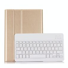 ST870S Per Samsung Galaxy Tab S7 T870 / T875 11 pollici 2020 Custodia in pelle con tastiera Bluetooth rimovibile ultrasottile con supporto, funzione sleep e retroilluminazione (oro)
