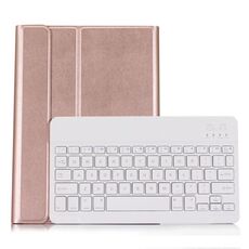 ST870S Per Samsung Galaxy Tab S7 T870 / T875 11 pollici 2020 Custodia in pelle con tastiera Bluetooth rimovibile ultrasottile con supporto, funzione sleep e retroilluminazione (oro rosa)