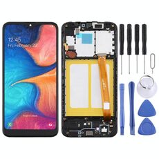 Schermo LCD TFT per Samsung Galaxy A20e Digitizer Assemblaggio completo con cornice (nero)
