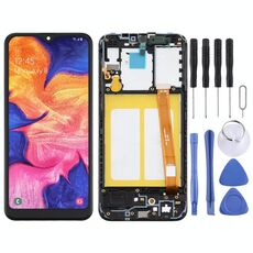 Schermo LCD TFT per Samsung Galaxy A10e Digitizer Assemblaggio completo con cornice (nero)