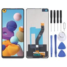 Schermo LCD originale Super AMOLED per Samsung Galaxy A21 con assemblaggio completo di digitalizzatore