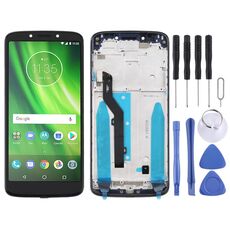 Schermo LCD TFT per Motorola Moto G6 Play Digitizer Assemblaggio completo con cornice (nero)