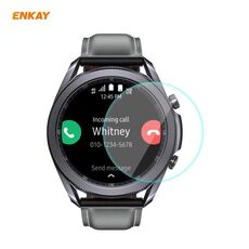 Per Samsung Galaxy Watch 3 45mm Enkay Hat-Prince 0.2mm 9h 2.15D Bordo curvo Vetro Temperato Glass Protector Gestore Pellicola