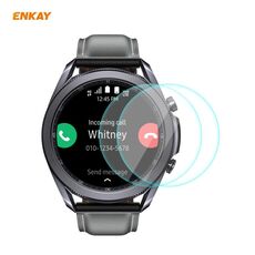 Per Samsung Galaxy Watch 3 45mm 2 pz Enkay Hat-Prince 0.2mm 9h 2,15D Bordo curvo Vetro Schermo in vetro temperato Pellicola per orologio