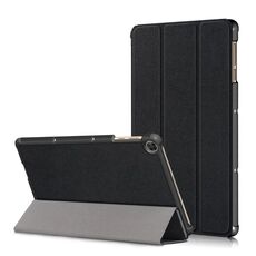 Per Huawei Enjoy Tablet 2 10.1 pollici / Honor Pad 6 Custodia in pelle a ribaltamento orizzontale tinta unita da 10,1 pollici con supporto a tre pieghe e funzione sleep / wake-up (nero)