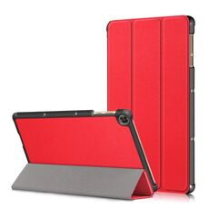 Per Huawei Enjoy Tablet 2 10.1 pollici / Honor Pad 6 Custodia in pelle a ribaltamento orizzontale tinta unita da 10,1 pollici con supporto a tre pieghe e funzione sleep / wake-up (rosso)