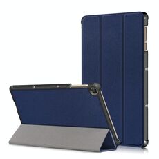 Per Huawei Enjoy Tablet 2 10.1 pollici / Honor Pad 6 Custodia in pelle a ribaltamento orizzontale tinta unita da 10,1 pollici con supporto a tre pieghe e funzione sleep / wake-up (blu navy)