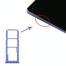 Vassoio per scheda SIM per Samsung Galaxy A21s + vassoio per scheda SIM + vassoio per scheda micro SD (blu)