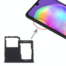Vassoio per scheda SIM per Samsung Galaxy A31 + vassoio per scheda Micro SD (nero)
