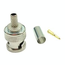 Testa di cablaggio BNC stampata a freddo da 50 pezzi RG58 RG59 RG6U, specifica: 58