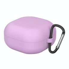 Custodia protettiva per auricolari anti-caduta in tinta unita per Samsung Galaxy Buds Live con gancio (viola)