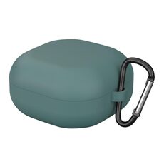 Per Samsung Galaxy Buds Live Custodia protettiva per auricolari anti-caduta in tinta unita con gancio (verde)