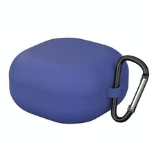 Custodia protettiva per auricolari anti-caduta in tinta unita per Samsung Galaxy Buds Live con gancio (blu scuro)