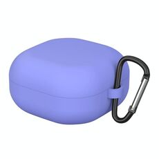 Per Samsung Galaxy Buds Live Custodia protettiva per auricolari anti-caduta in tinta unita con gancio (blu lago)