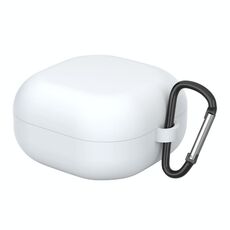 Per Samsung Galaxy Buds Live Custodia protettiva per auricolari anti-caduta in tinta unita con gancio (bianco)
