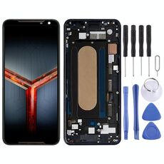 Schermo LCD originale per Asus ROG Phone II ZS660KL Digitizer Assemblaggio completo con cornice (nero)