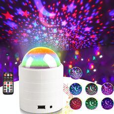 Luce da palcoscenico con cielo stellato Bluetooth USB con telecomando (bianco)