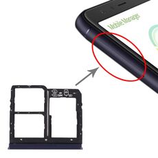 Vassoio scheda SIM + vassoio scheda SIM + vassoio scheda micro SD per Asus Zenfone Max Plus (M1) ZB570TL / X018D (blu)