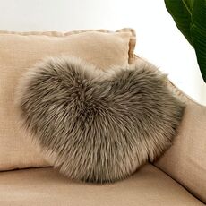 Il cuscino per la casa può essere lavato senza federa a forma di cuore, dimensioni: 40x50 cm (grigio)