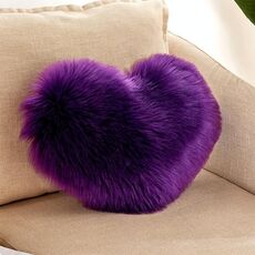Il cuscino per la casa può essere lavato senza federa a forma di cuore, dimensioni: 40x50 cm (viola)