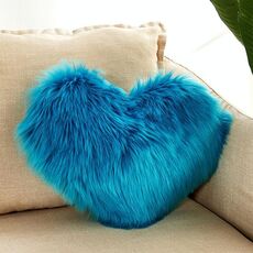 Cuscino per la casa Il cuscino può essere lavato senza federa a forma di cuore, dimensioni: 40x50 cm (blu navy)