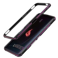 Per ASUS ROG Phone 3 ZS661KS Telaio paraurti protettivo antiurto in lega di alluminio (nero viola)
