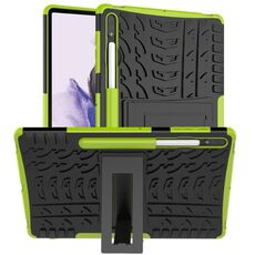 Per Samsung Galaxy Tab S7 Lite T730 / T735 & S7 + T970 / T976b Texture pneumatici TPU TPU TPU + PC Cassa protettiva con supporto (verde)