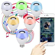 E27 LED Music Bulb Smart Colorful Telecomando Wake Up Light, Temperatura colore: APP Multi-link Music Light